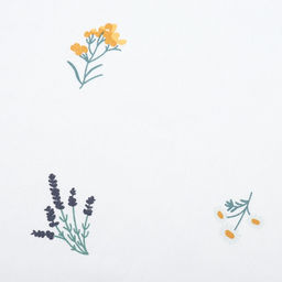 Шторы для кухни с подхватами Этель «Полевые цветочки», 150×180 см - 2 шт., рогожка 176 г/м²