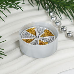 Свеча 8 штук набор Мозаика / A-8512 /уп 96/192/глиттер