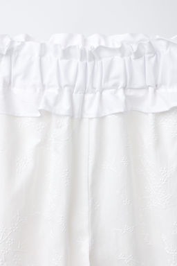PANTAL?N VOLANTE Y BORDADOS / Blanco - Zara фото 3