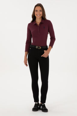 Kad_n Bordo Basic Sweatshirt Sepette S_rpriz _ndirim - U.s. polo assn фото 4