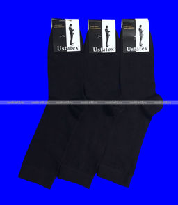 Цена за 10 пар. ЮстаТекс носки мужские 1с9 (1с99) хлопок с лайкрой черные