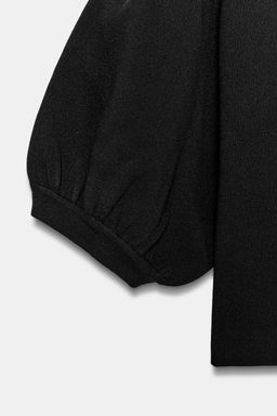 TOP PUNTO MANGA ABULLONADA / Negro - Zara фото 8