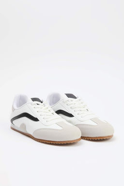 Beyaz Renk Bloklu Kad?n Sneaker TAKSS26SN00001