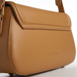 Сумка женская мессенджер TEXTURA на клапане, 23×6×13 см, тёмно-бежевая