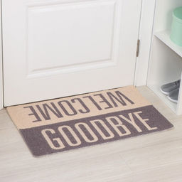 Коврик придверный Доляна Welcome/Goodbye, грязезащитный, 50×80 см, МИКС