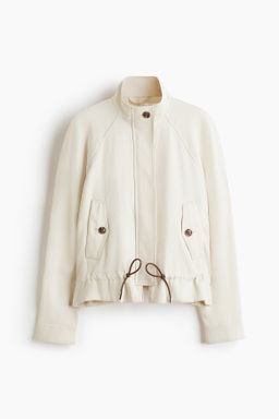 Chaqueta oversize en mezcla de lino