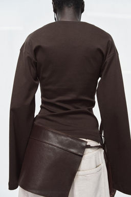100% LEATHER SKIRT BELT - Zara фото 3