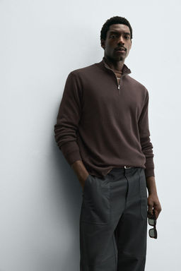 PURL KNIT ZIP-UP SWEATER - Zara фото 6
