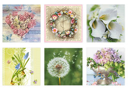 Love2art Салфетки бумажные ассорти SDP №0823-02 33 x 33 6 шт. Цветочное очарование