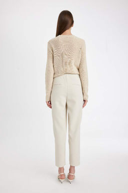 Прямые брюки с высокой талией и карманами-морковками - Defacto фото 6