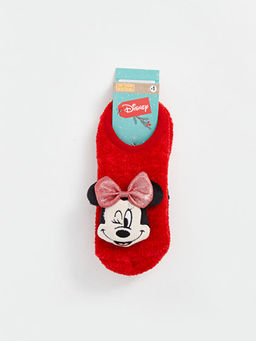 Minnie Mouse Desenli Kayd?rmaz Tabanl? K?z ?ocuk Ev ?orab?