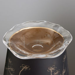 Аромалампа с подсветкой «Цветок» E14 40 Вт +RGB черный 12.5×12.5×23 см