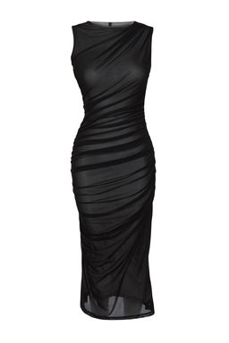 Siyah-Gri Astarl? Orme Tul Elbise TPRSS24EL00023 - Trendyolmilla фото 7