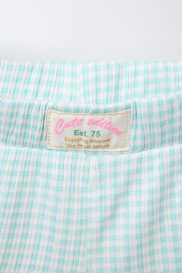 6-14 YEARS/ GINGHAM AND FLORAL T-SHIRT AND BERMUDA PYJAMAS - Zara фото 7