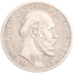 2 марки 1876 года A Германия (Мекленбург-Шверин)