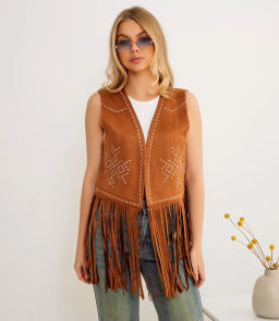 Жилет #КТ88823, коричневый