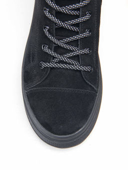 Ботинки 215.warmbl. черные замша/Шерсть