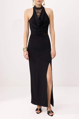 Siyah Dantel Detayl? Orme Maxi Abiye & Mezuniyet Elbisesi TPRSS26AE00081 - Trendyolmilla фото 4