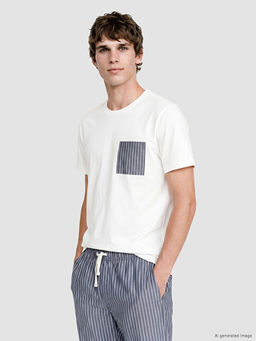 Regular Fit ?izgili Erkek Pijama Tak?m?