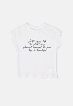 20220510026, Футболка детская для девочек Talsi белый Acoola