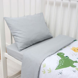 Постельное бельё Крошка Я Динозавры, 112х143 см, 60х120+20 см, 40х60 см, 100% хлопок, бязь  фото 2