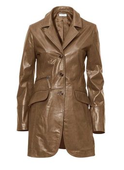 Кожаное пальто, коньячное - Heine фото 2