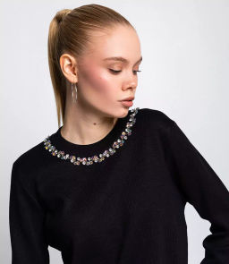 Джемпер #КТ30812, чёрный