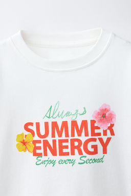 CAMISETA ESTAMPADO SUMMER / Blanco - Zara фото 3