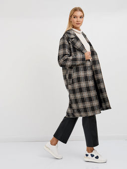 Пальто женское из шерсти в клетку - Glenfield фото 2