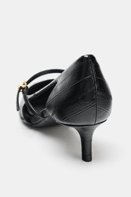 HEELED SHOES WITH EMBOSSED DETAIL AND SIDE VENTS - Zara фото 6