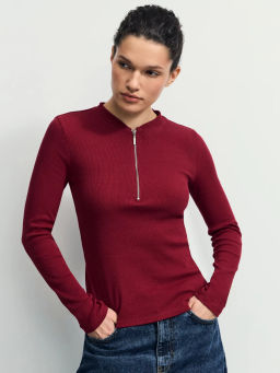 Джемпер на молнии из хлопка / Zarina