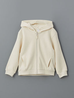 Kap??onlu Erkek ?ocuk Fermuarl? Sweatshirt