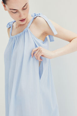 MAMA Vestido de lactancia en crepe Before & After