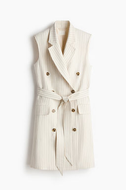 Vestido blazer en mezcla de lino