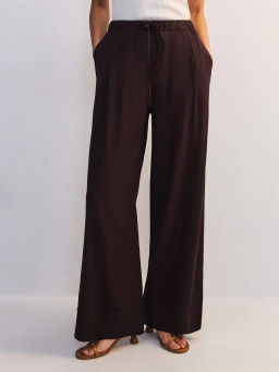 Льняные брюки с эластичным поясом ZR2605012102-27 / Zarina  фото 2