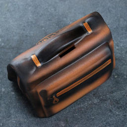 Копилка для денег «Барсетка», коричневый, керамика, 11×18×14 см