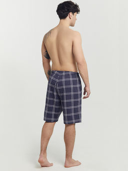 Шорты мужские темно-синие в клетку