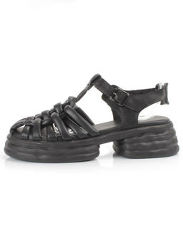 08-PEAG48-1 BLACK Босоножки женские (натуральная кожа) - Фабричный китай фото 4