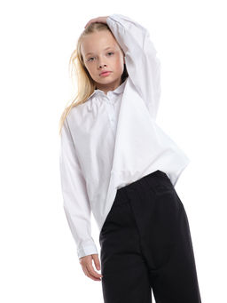 Рубашка для девочки подросткам школьная форма 22-7617 белый