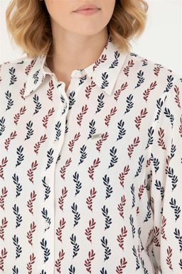 Женская бордовая рубашка с длинным рукавом Неожиданная скидка в корзине - U.s. polo assn фото 7