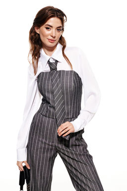 Костюм трехпредметный (блузка+брюки+галстук) - Elletto фото 12