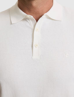 Ekru Slim Fit %100 Pamuk D__meli Polo Yaka Triko Ti__rt