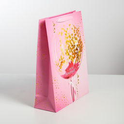 Пакет ламинированный вертикальный С Днем Рождения!, L 31 40 11,5 см - Дарите счастье фото 2