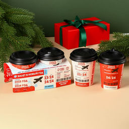 Подарочный набор Новый год 2026, кофе, чай чёрный с грецким орехом и корицей