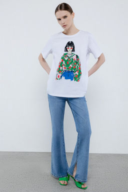 Светло-синие джинсы-клеш - Incity фото 4