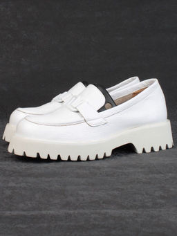 03-HP9967B WHITE Лоферы женские (натуральная кожа)