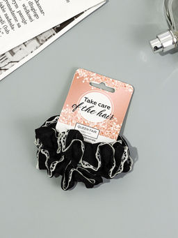 Цена за 6 шт. Резинки для волос «Каприс», набор 2 шт., 7 см, чёрные