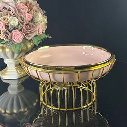 106-251 Блюдо 23х16см MULTICOLOR на подставке в под.уп.(х8)Фарфор - Lenardi фото 2