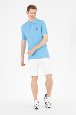 Мужская бирюзовая футболка с воротником поло Basic - U.s. polo assn фото 18