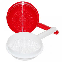 Сыродельница пластмассовая д12см, h9см, мини, красно-белый (Россия)